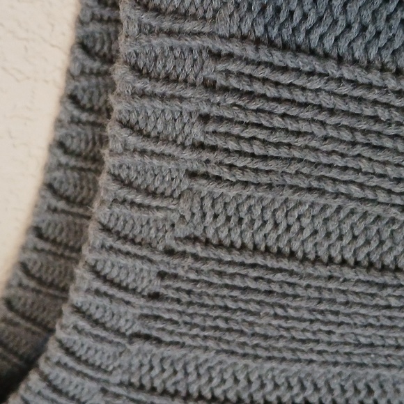 Vintage 90s Ralph Lauren Polo Jeans Thick Gray Ribbed Sweater With American Flag - Picture 5 of 5